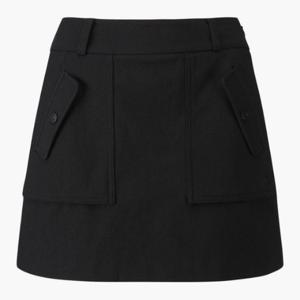 데상트골프스커트 TQT DP42WFSKO1-BLKG 여성 포켓 포인트 A라인 스커트 / BLACK