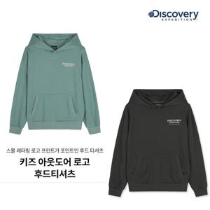 디스커버리 키즈 [택가 79,000원] DKTR17054 아웃도어 로고 후드티셔츠