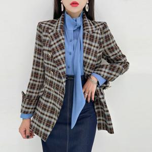 [금찌] 올던 체크 자켓 JK7436