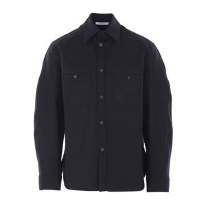 지방시 블랙 울 클래식 칼라 셔츠 BM6157 14XM001