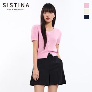 [SISTINA] 인기 딥 라운드넥 크롭 가디건_ASKCDO21530