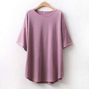[아이우먼] 라운드넥스판반팔티 WW9383M408 빅사이즈