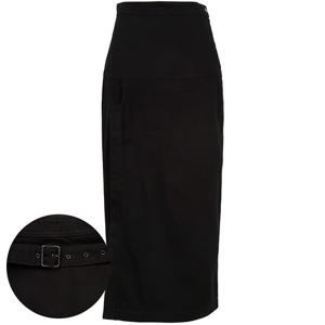 르메르 25SS 블랙 데님 미디 슬릿 스커트 SK1046 LD1028 999
