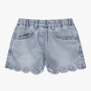 [치크(키즈)]꽃 스칼럽 데님 반바지 CKTH2541G