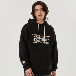 [정가 99000원]르꼬끄 공용 그래픽 후드티 QP123LHD11_BLK