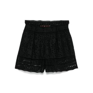에르마노설비노 여성 블랙 쇼츠 팬츠 D464P602 RXT95708
