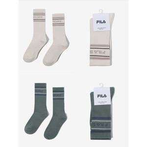 휠라 가로 빅 워딩 롱 크루 양말 2종 택1 FS3SCF6318X_SKU