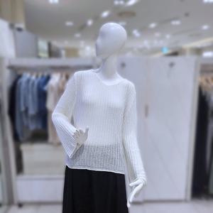 [밸리걸] 시스루 브이넥 루즈핏 긴팔 니트 818650