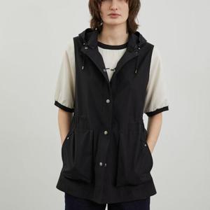 올리비아로렌 MG01 후드 아웃 포켓조끼 VVCQC4M3491