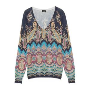 25 FW 에트로 V넥 페이즐리 프린트 스웨터 WRKE0024AKA03 TP440827115