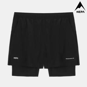 남성 아이스테크쉘 2 IN 1 우븐 밴딩 쇼츠 7L31732
