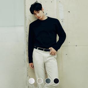 [지오다노]남성 테이퍼드핏 면 바지 코튼 트윌 치노 팬츠 114922