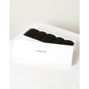 [헤지스] 블랙 단색 면혼방 장목양말5종세트 HJSS5E510BK