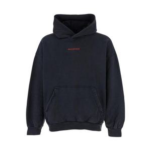 발렌시아가 후드 티셔츠 767877TTVJ28483 Black