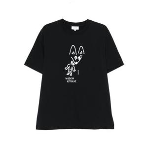 메종키츠네 반팔 티셔츠 PM00116KJ7025 BLACK
