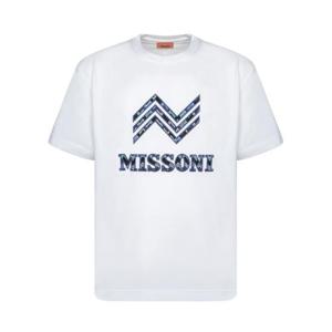 미소니 반팔 티셔츠 US25SL0K BJ00NM S01G6 White