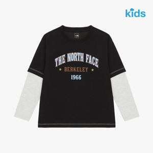 노스페이스 키즈 NT7TR52S 블랙 키즈 캠프아웃 롱슬리브 티