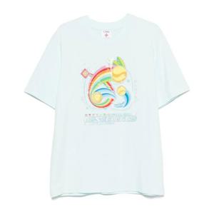 카사블랑카 블루 그래픽 크루넥 오가닉 코튼 티셔츠 MAW25JTS0