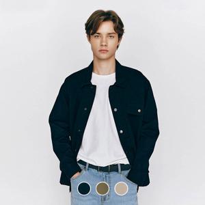 [지오다노]남성 봄 루즈핏 코튼 포켓 트윌 스냅 셔켓 075515