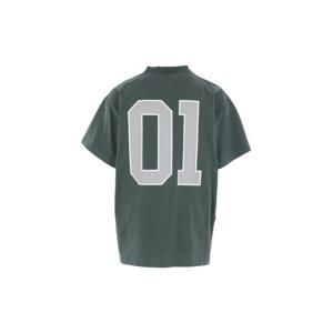 발렌시아가 탑 850353TTVG26399 DARK GREEN LIGHT GREY