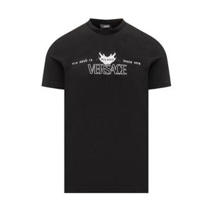 베르사체 반팔 티셔츠 10139441A14377 2B510 BLACK PRINT