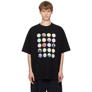 25 FW 마틴로즈 남성 블랙 오버사이즈 S S 티셔츠 252892M213014