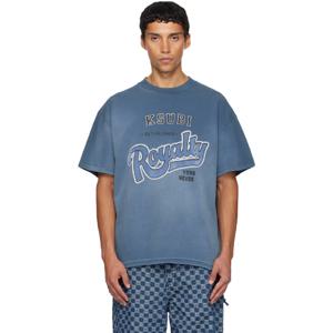 25 FW 수비 남성 블루 챔피언 엑세스 티셔츠 252088M213020