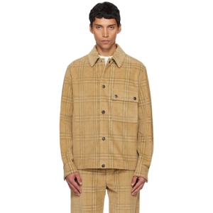 25 FW 버버리 남성 베이지 체크 코듀로이 셔츠 252376M192008