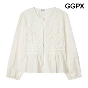 [지지피엑스]레이스 뷔스티에 콩버튼 블라우스 GP9SH036F