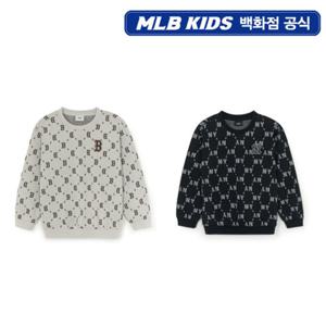 [MLB키즈PG] 모노그램 전판 자가드 맨투맨 2종 택1 (7AMTM0254)