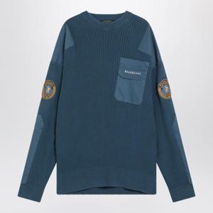 발렌시아가 반팔 티셔츠 833238T3386 Blue