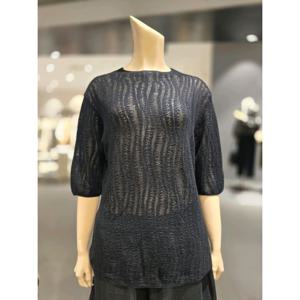 보니스팍스 (B1G35KPO070) 라운드 시스루 니트