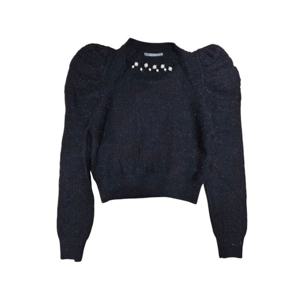 [르니앤맥코이(여성)]슬림핏 퍼프 진주장식 니트 티셔츠(MM12KN101FJY)