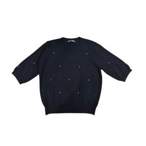[르니앤맥코이(여성)]진주 포인트 반팔 니트 티셔츠(MM11KN101FJY)