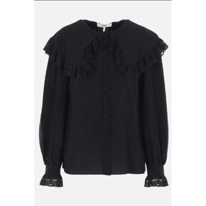 CHLOE silk crepe shirt with oversized collar CH25WHT07005001