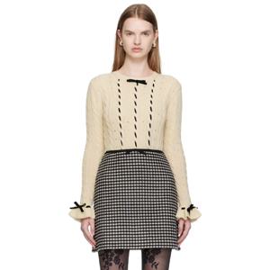 발렌티노 티셔츠 오프 화이트 버진 울 스웨터 252476F096000