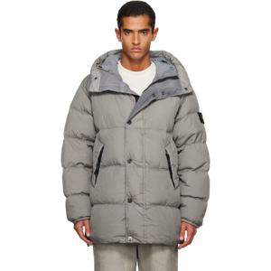 스톤아일랜드 패딩 그레이 4100012 크링클랩스 NY 다운 재킷 252828M178028