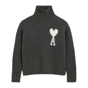 AMI Paris 아미 드 꾀흐 퍼넬 넥 스웨트셔츠 H24UKS425KN0032