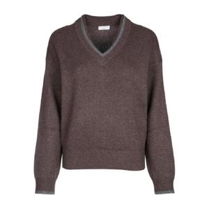 Brunello Cucinelli V넥 골지 스웨터 M12527202CNE47