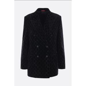 GUCCI rhinestone embellished GG velvet jacket 836181Z7AST1000