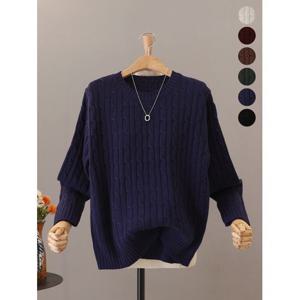 [모노시크]티세드 6color 라운드 꽈배기 니트_MNKT208