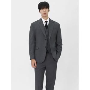 [빌리버스] 남성 싱글자켓 수트 3피스 셋업 테일러드 베이직 정장세트 하객룩 BAX191