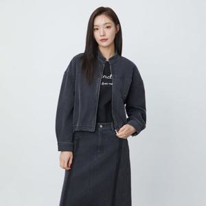 플라스틱아일랜드  하이넥 데님 자켓 (PR3DJ961)