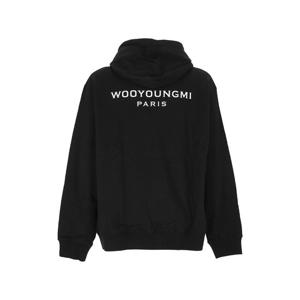 우영미 25FW 백로고 긴팔 후드 티셔츠 W253TS37723B