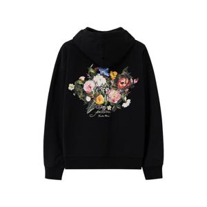 우영미 25FW 플라워 백로고 후드 티셔츠 W253TS36723B