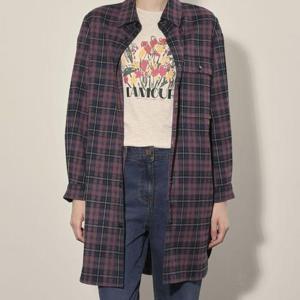 올리비아로렌 MG01 장기장 걸치기 체크셔츠 VVCNL4F8381