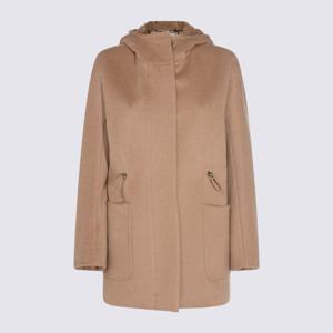 막스마라 카멜 미드 렝스 후드 코트 2521086082600 10562001