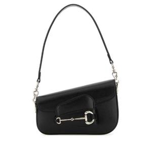 GUCCI Black leather mini Gucci Horsebit 1955 handbag 7742091DB0N 1000