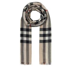 BURBERRY Embroidered wool blend foulard 8078782 A5129