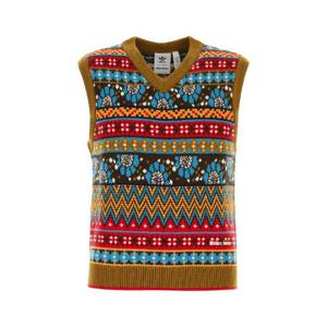 ADIDAS Embroidered acrylic blend Adidas X Wales Bonner vest JE5983 MULTCO